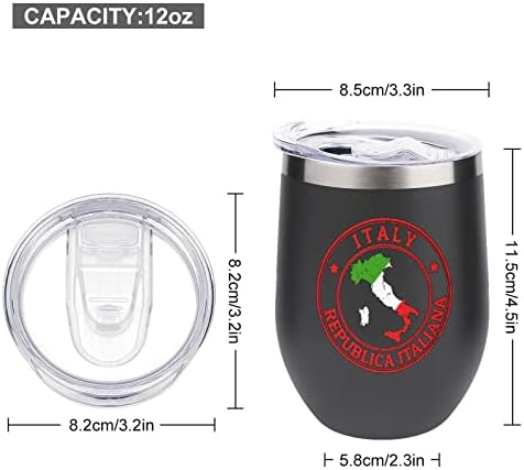 Itália Republica Italiana Bottle Cup com tampa com tampa de aço inoxidável com parede dupla de parede dupla de parede