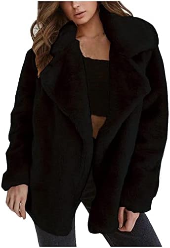 Botão de casaco sherpa feminino bidobibo abaixa de lã para plus size de tamanho de inverno para mulheres