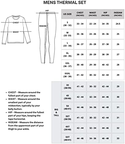 4 Peça: Conjuntos de roupas térmicas masculinas - Manga longa e lã de lã Long Johns