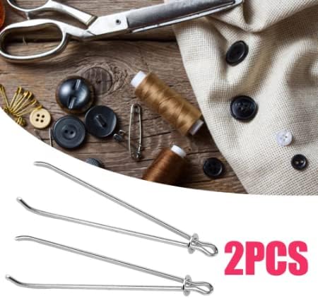 2pcs Bodkin agulha elástica faixa usando ferramenta de dispositivo de rosqueamento para desgaste de corda