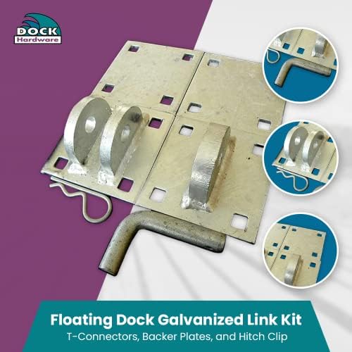 Dock Hardware DH-GLK DOCK FLOAÇÃO KIT LINK GALVANIZADO-Connectores T, Placas de Bacather e PIN
