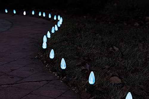 Luzes de Natal C9 Facetadas de Luzes Facetadas | Lâmpadas de lâmpadas LED de cerceta decoração