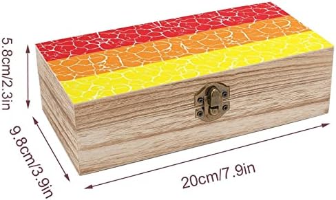 Bandeira do orgulho gay caixa de armazenamento de madeira desktop pequenas caixas de jóias de organizadoras decorativas com tampa
