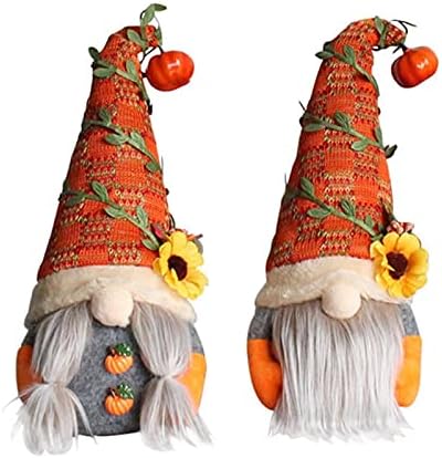 NC Fall Gnome Pumpkin Sunflower sueco Nisse Tomte Elf Elf Dwarf Plush Ornamentos para o Natal Autumn Halloween