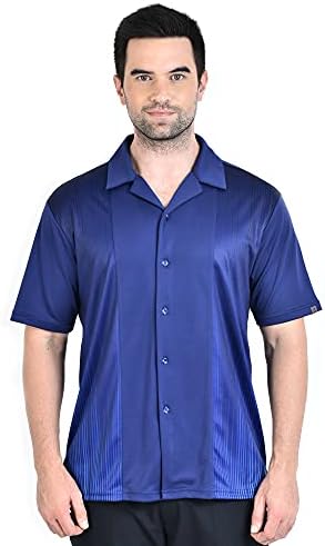 Sublimação de boliche masculino Savalino camisa retrô impressa, materiais de materiais suor e seca rapidamente,