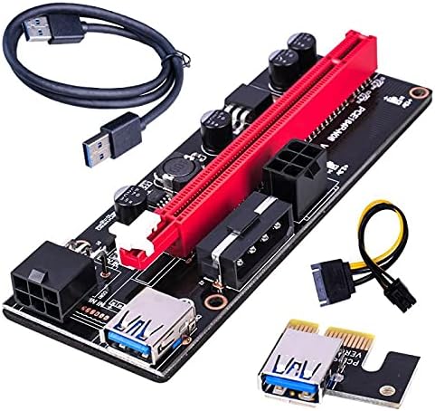 Conectores 60cm USB 3.0 PCI -E RISER VER 009S Express 1x 4x 8x 16x Extender Riser Card Sata 15pin
