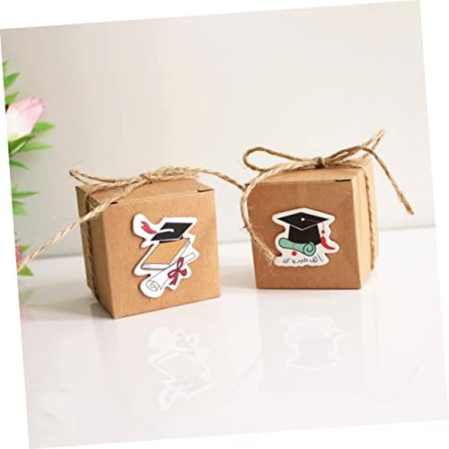 Aboofan 10pcs Caixa de doces vintage Caixa de formatura Festa de graduação Supplies Caixa de presente