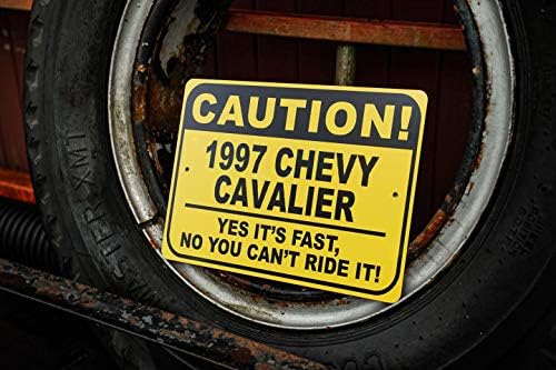1997 97 Chevy Cavalier Cuidado Sinal rápido do carro, sinal de novidade de metal, decoração de parede