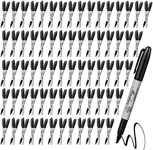Epakh 200 Pack Marcadores permanentes marcadores permanentes em massa Definir canetas de ponto fino Marcadores de canetas à prova de esfregazes funcionam em plástico, madeira, pedra, metal e vidro
