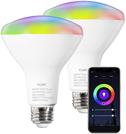 Lâmpadas inteligentes de alteração de cor FLSNT, lâmpada WiFi 2.4g LED, trabalha com Alexa,