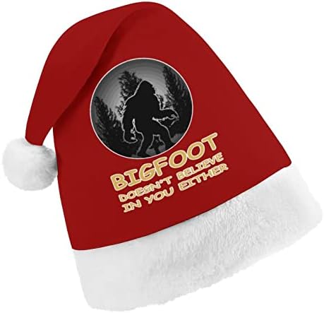 Bigfoot não acredita em você ou chapéu de natal hap macio santa boné engraçado gorro para a festa