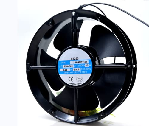 22060b2h2 220V Fan, para 220x220x60mm 220V 0,18A 40W 22cm Fan de resfriamento de 2 fios