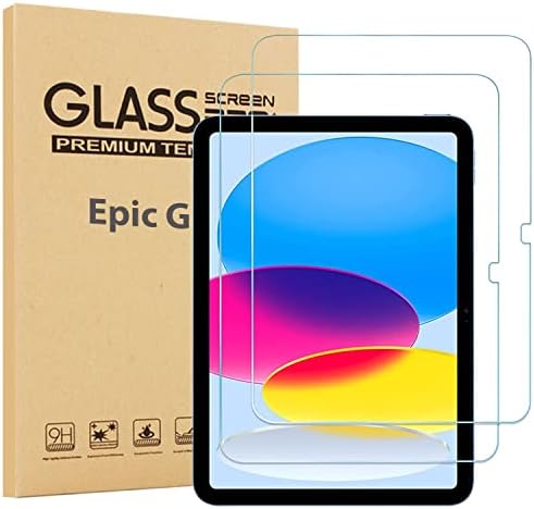 [2 -PACK] Protetor de tela de vidro Epicgadget para iPad 10ª geração 10,9 polegadas - filme de vidro