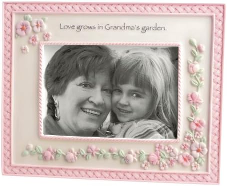 Momentos preciosos da videira floral rosa 3,5x5 Photoframe de avó