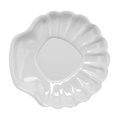 PEGAR. SH-10-W Plato de jantar em forma de concha de melanéneo, 10 , branco