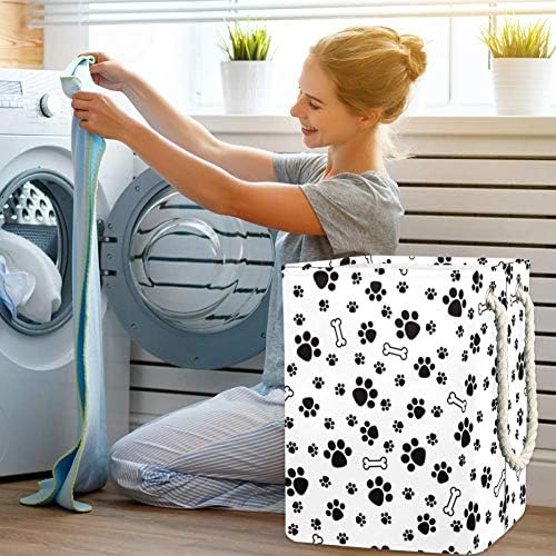Indomer Ossos e patas 300d Oxford PVC Roupas impermeáveis ​​cestas de lavanderia grande para cobertores Toys