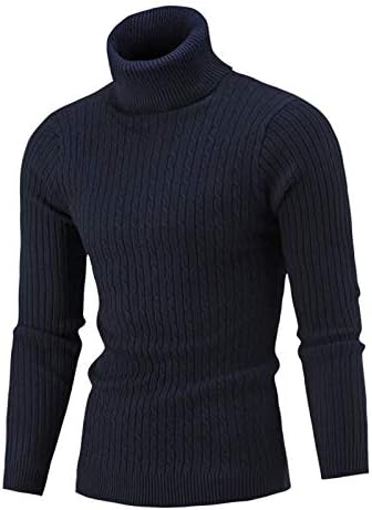 Xxbr suéter de pulôver de gola alta de malha robusto para masculino, inverno de manga comprida no pescoço