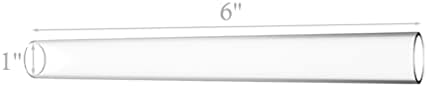 FixtUledisplays® Tubo acrílico claro 1 diâmetro nominal x 6 comprimento, 5/64 espessura da parede 15136-6 -npf