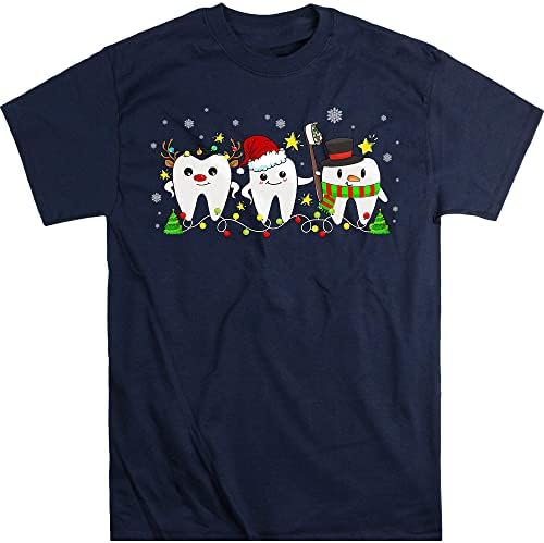 Camisa de Natal da tripulação dentária Kapzon, camisa de Natal do dentista, camisa de assistente dental,