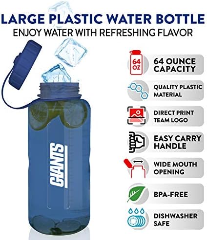 Duck House NFL New York Giants 60 oz de garrafa esportiva de plástico