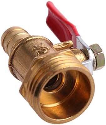 1/4 3/8 1/2 BSP Male Male Conector Adapador Adaptador de acoplador Brass 6/8/10/212mm Mangueira de alavanca de alavanca vermelha da alavanca Red Humes