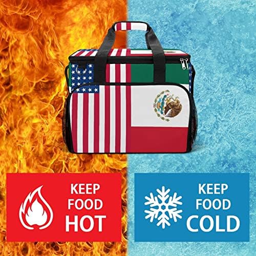 Uso da bandeira mexicana Caixa de refrigerador isolada à prova de vazamento portátil Bolsa de ombro