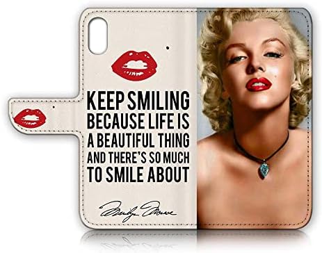 Para iPhone XR, capa de capa de carteira de flip de flip, A24595 Marilyn Monroe 24595