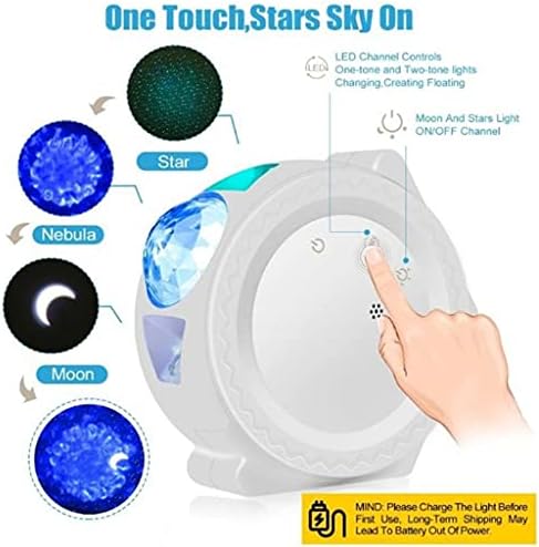 Ytyzc 3 em 1 estrela projector noturno estrelado Sky Sky Moon Projector Ocean nebulosa Lâmpada Música