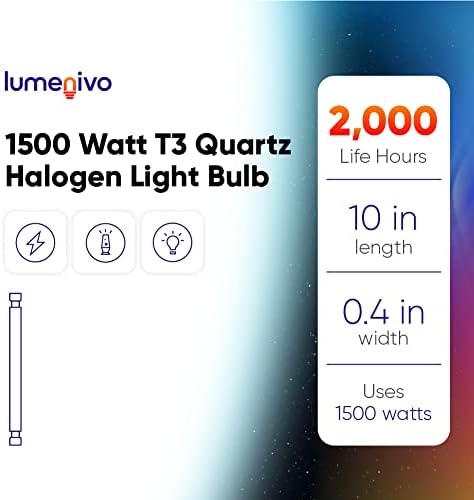 Lâmpadas de halogênio de quartzo de 1500 watt por lumenivo - substituto para a geração de prolina 24932, q1500t3cl/pro