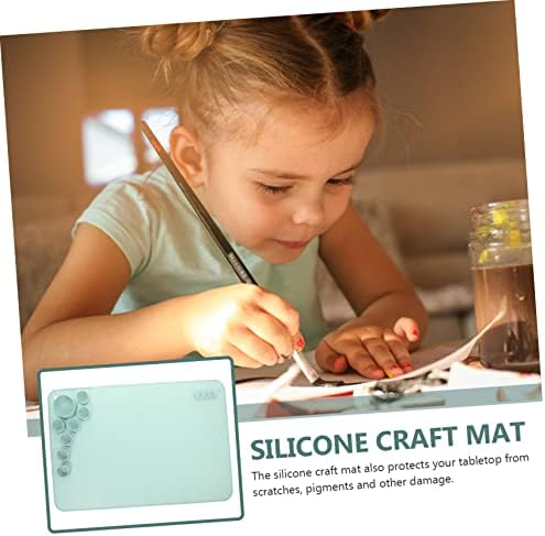 Excelt 5pcs Silicone Desenho de tapete de tapete para crianças artesanato artesanato silicone placemats silicone
