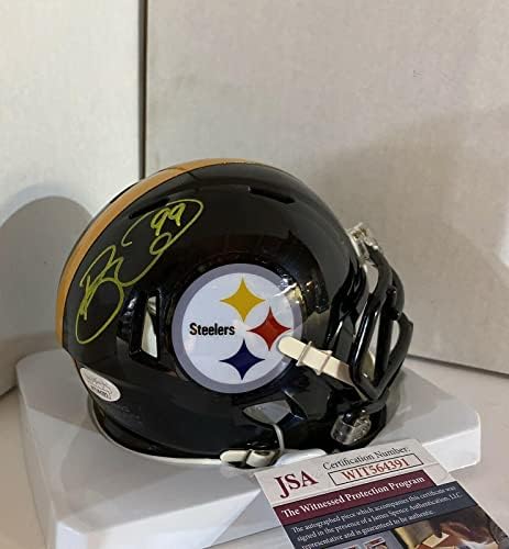 Pittsburgh Steelers Brett Keisel assinou o Mini Celmet1 JSA COA !! - Mini capacetes da NFL autografados