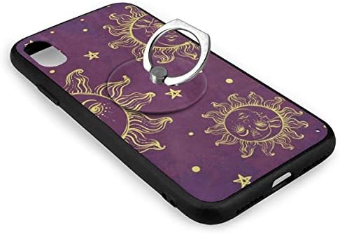 Capitão Viking Caixa de telefone personalizada com suporte vintage Sun Star Moon anel do telefone celular PC