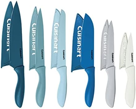 Cuisinart Advantage Color Collection Faca de 12 peças conjunto com guardas de lâmina, náutico