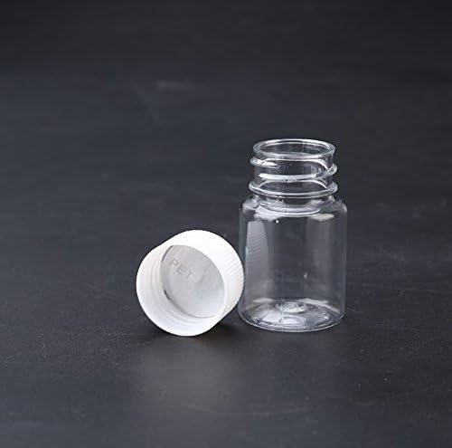 Vndeful 20pcs 15ml plástico vazio pequeno boca de laboratório graduado em contêiner químico