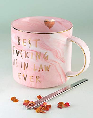 Vilight Melhor Sistão de Direito Sempre Funny Presentes Caneca - Coffee de café em cerâmica de mármore rosa 11,5 oz