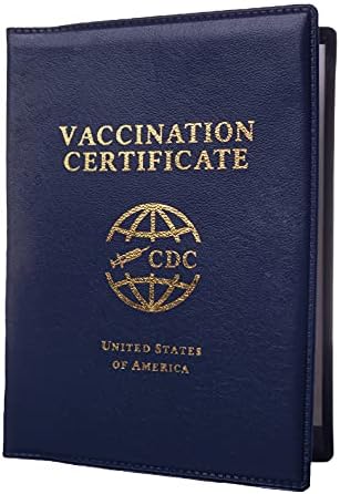 Porta de cartão de recorde de vacinação contra a carteira com protetor claro dentro, suporte de