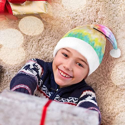Pintado Rainbow Christmas Hat Chat de Papai Noel Captante Funnamente decorações de Natal