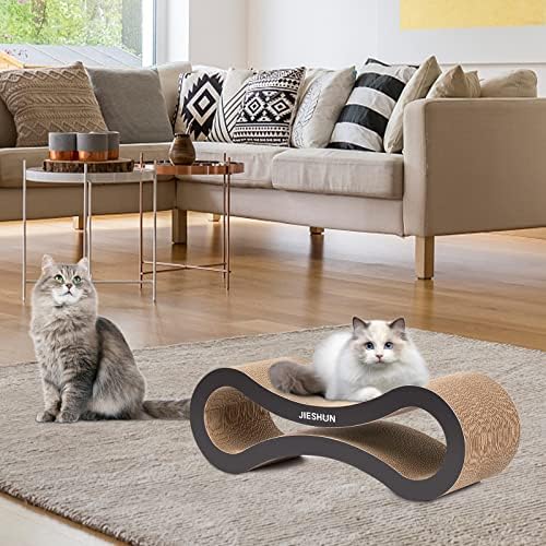 Jieshun Cat Scratcher Lounge Cama, placa de arremesso de gato, almofadas de placa duráveis ​​evitam danos