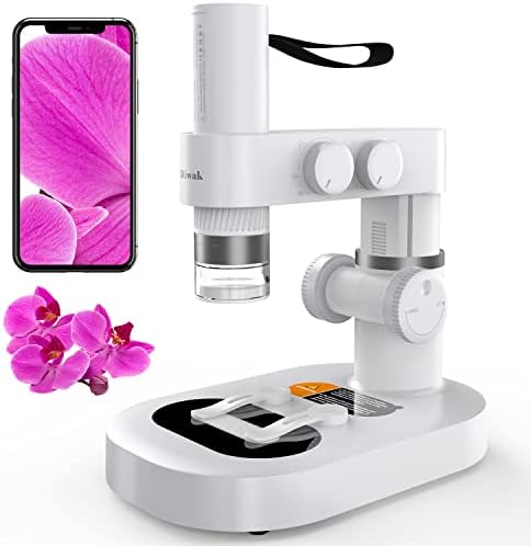 Microscópio digital WIFI sem fio para iPhone 1080p Microscope USB Câmera com Mini Mini -Mini Microscópio de Pocket Mini com 8 luzes LED para iPad/smartphone/tablet/pc