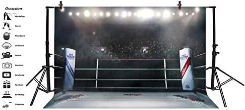 Lfeey 10x7ft boxing ring cenários para o estádio fotográfico Cheer Audieve Boxing Boxing Decorações de festa de