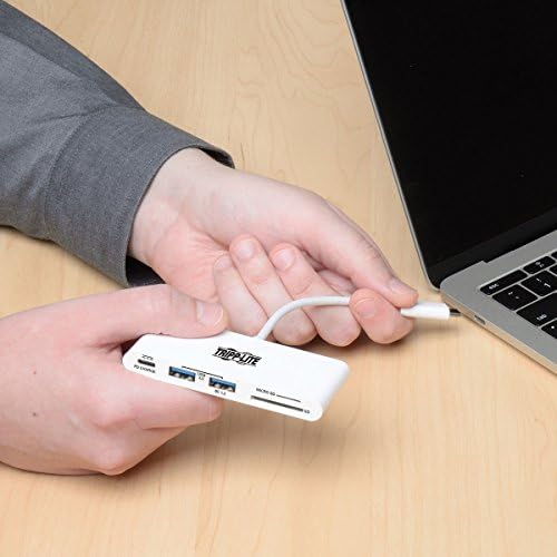 Tripp Lite 2-porta USB-C para USB-A portátil Hub, Micro SD & SD/MMC Reader e Usb-C PD Charging