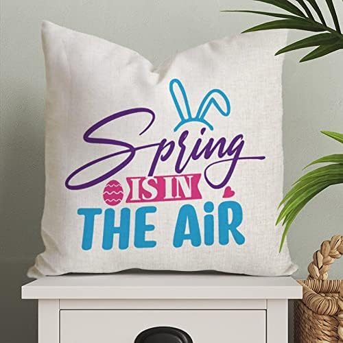 A primavera está no travesseiro de páscoa da Páscoa do ar, travesseiro de coelho colorido Jesus decoração