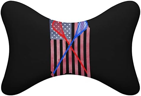 Lacrosse USA Flag Car pescoço travesseiro de carro macio para apoio de cabeça travesseiro de pescoço