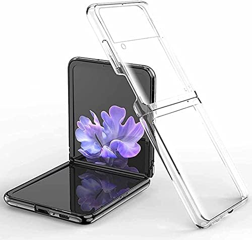 Supwall Slim Case Compatível com Samsung Galaxy Z Flip 3, Tampa de telefone protetora transparente transparente