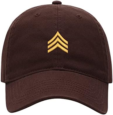 L8502-LXYB Baseball Men Army Rank Patch Sargento Sargento Bordado Caspo de Casto Lavado Hat Caps de beisebol