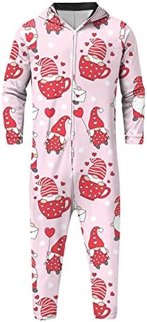 MENOR DO Dia dos Namorados e Momenas Amor Papullated Zipper Pijamas Party Casal Casal Set