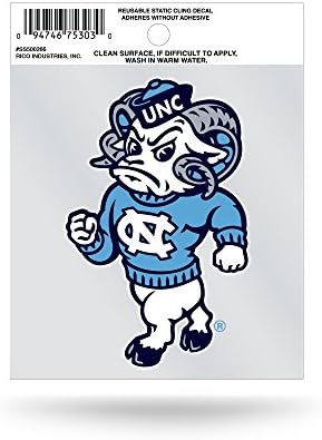 NCAA Carolina do Norte Tar Heels - logotipo secundário Small estático adesivo