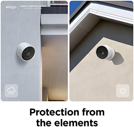 ELAGO SILICONE TAPLE COMPATÍVEL COM O Google Nest Cam Outdoor ou Indoor - Tampa de montagem magnética