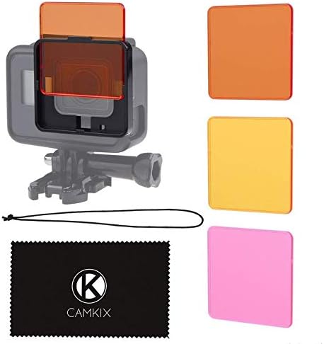 Kit de filtro de mergulho Camkix compatível com a GoPro Hero 6 e Hero 5 Black - 3 filtros - não para uso com carcaça