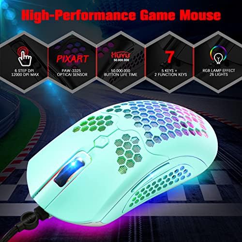 Gk61Pro Mechanical Gaming Teclado e modelo de mouse, conectada 18 CROMA RGB LIGADO BENVIDO 62KEY ANTI-GO